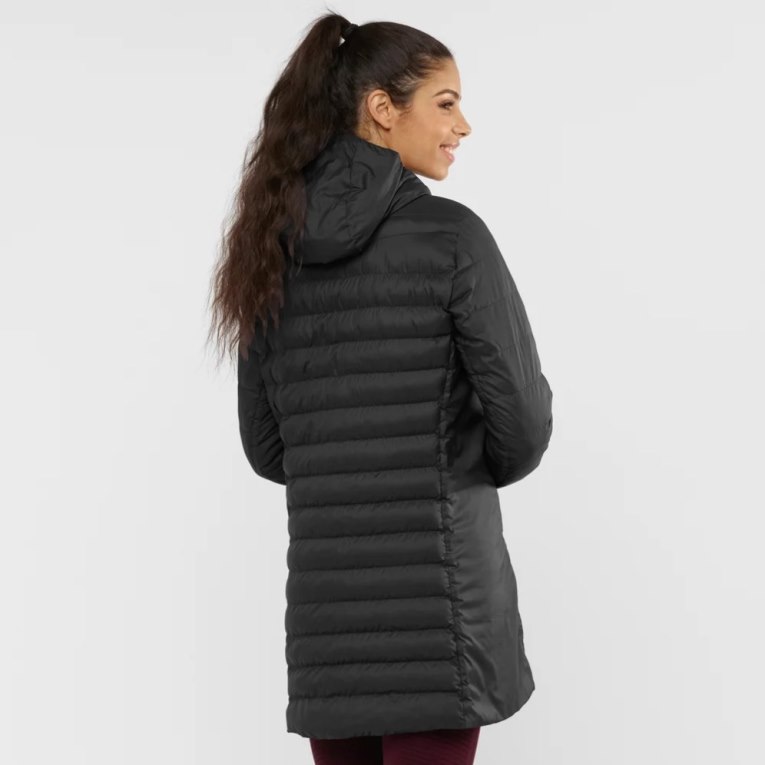 Salomon Essential Xwarm Long Women's Insulated Jackets Black | CA 31M72